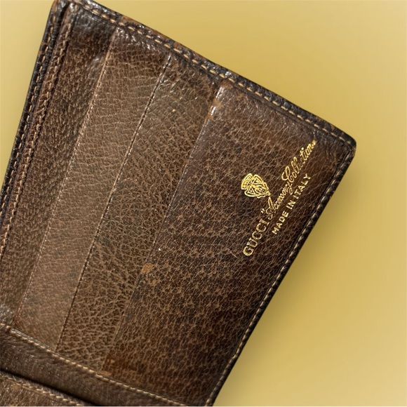 Gucci Vintage Ophelia GG coated Canvas Leather Bifold Wallet - Picture 6 of 7